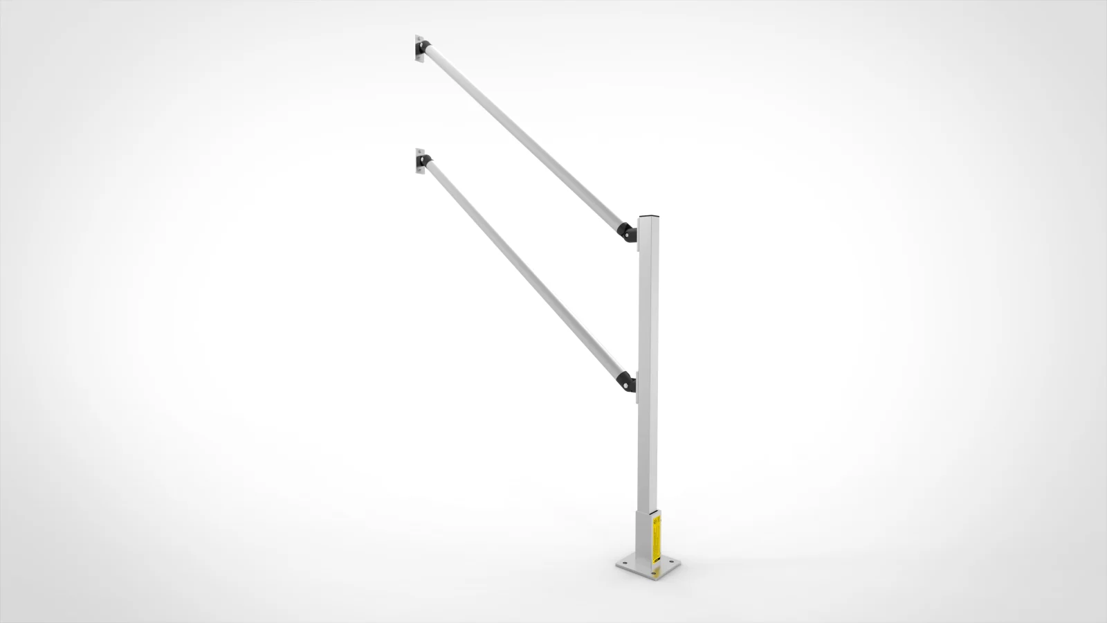 RAILWAY modular aluminum handrail system on existing porch steps