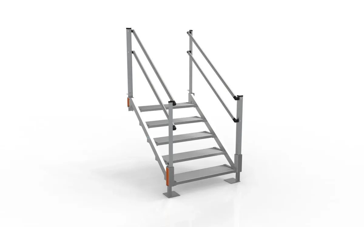PATHWAY 3G Modular Aluminum Steps with handrails